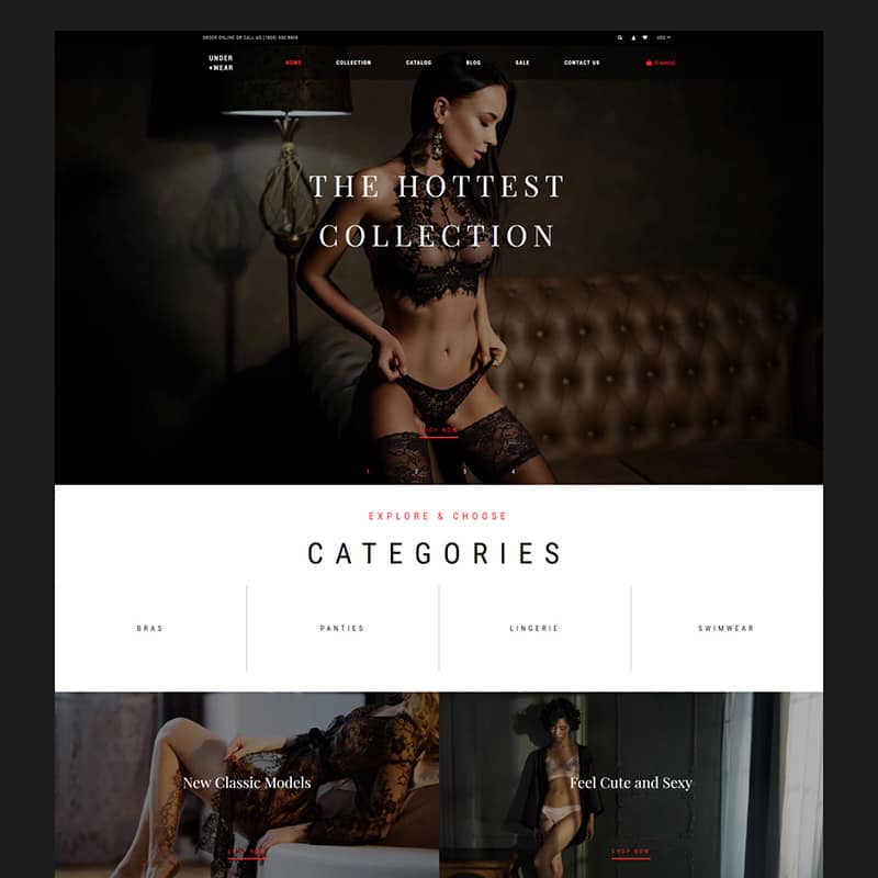 Under+Wear - Lingerie Store Shopify Theme