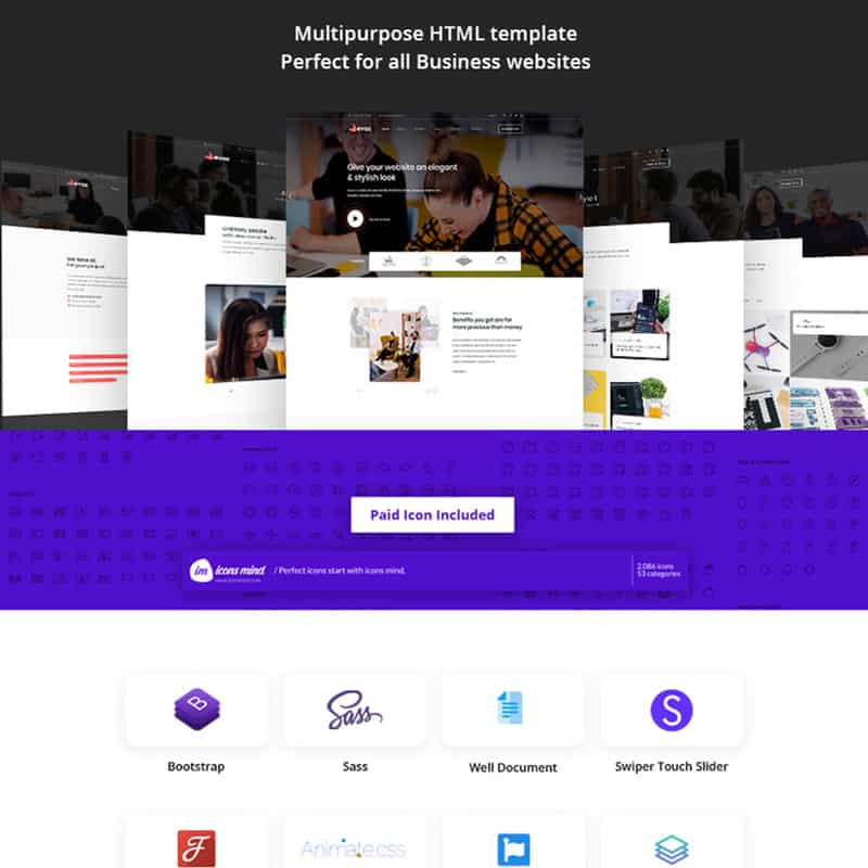 Evas- HTML5 Multi-Purpose Business Website Template